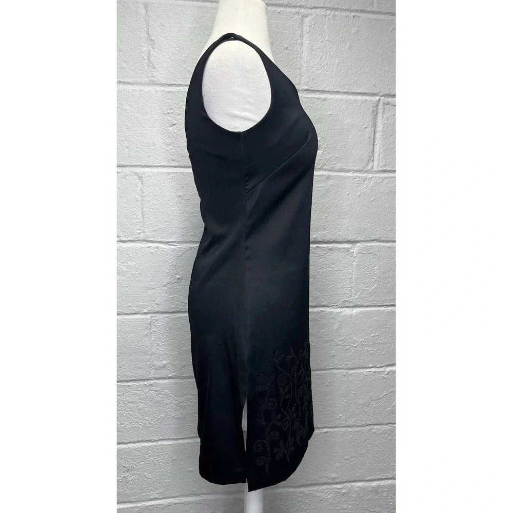 Vintage Rampage Satin Cocktail‎ Dress 90s  Y2K Whimsigoth Beaded Bodycon sz 3